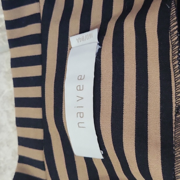 NWOT Naivee women's black & brown stripped with pockets blazer jacket top, XS - Picture 7 of 8